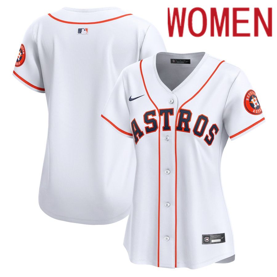 Women Houston Astros Nike White Home Limited MLB Jersey->youth mlb jersey->Youth Jersey